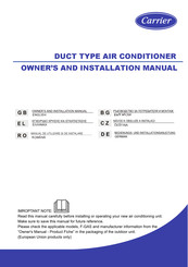 Carrier 42QSV048D8S Owners And Installation Manual