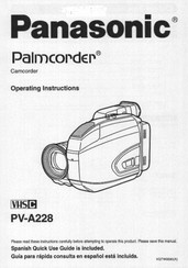 Panasonic Palmcorder PV-A228 Operating Instructions Manual