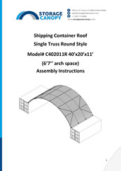 Storage Canopy C402011R Assembly Instructions Manual