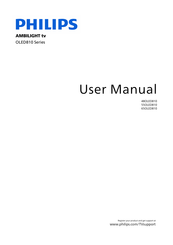 Philips AMBILIGHT 55OLED810/12 User Manual