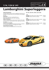 Jamara Lamborghini Superleggera 1/41 404201 Instructions Manual