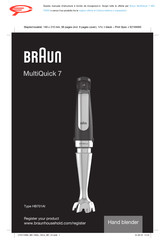 Braun MultiQuick 7 MQ 7000X Instructions Manual