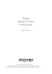 Mayer MMDO13CS Instructions Manual