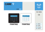 CAME PXWKTN02 Instructions Manual