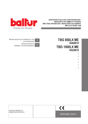 baltur 18420010 Instruction Manual For Installation, Use And Maintenance