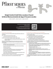 Pfister Pfirst 040-CSVPC Manual