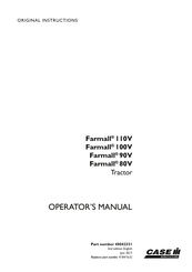 Case IH FARMALL 90V Operator's Manual