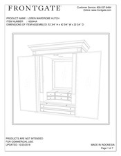 Frontgate LOREN 162644A Manual