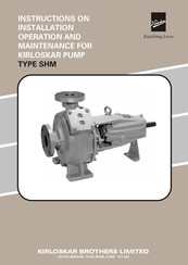 KIRLOSKAR SHVT 100/26 Instruction On Installation, Operation And Maintenance