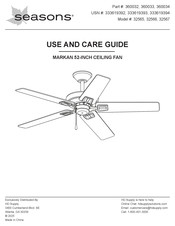 SeasonsComfort 32567 Use And Care Manual