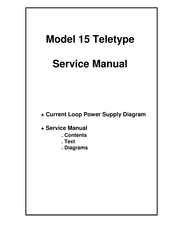 Teletype 15 Service Manual