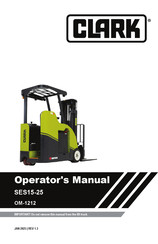 Clark SES15 Operator's Manual