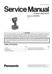 Panasonic EY1PD1 Service Manual
