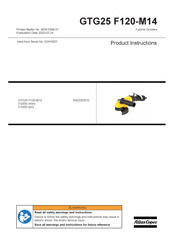 Atlas Copco GTG25 F120-M14 Product Instructions