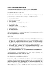 Technoline WS9767 Instruction Manual