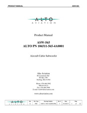 Alto Aviation 106511-565-4A0001 Product Manual