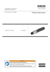 Atlas Copco S8020 Product Instructions