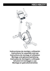 BH FITNESS H863TFT Instructions For Assembly And Use