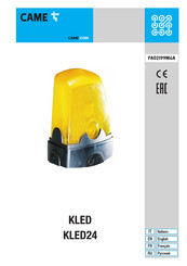 CAME 001KLED24 Translation Of The Original Instructions