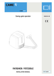 CAME 001FA7024CB Installation Manual