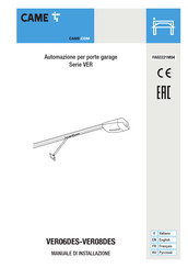 CAME 801MV-0050 Installation Manual