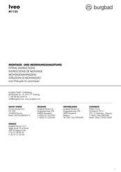 burgbad Iveo SFEO065 Fitting Instructions Manual