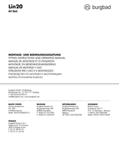 burgbad Lin20 SPQL120 Fitting Instructions And Operating Manual