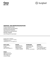 burgbad Coco FLOA080 Fitting Instructions Manual