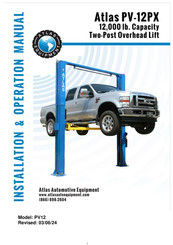 Atlas Equipment ATEXH-PV12PX-FPD Installation & Operation Manual