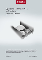 Miele ESW7010OB Operating And Installation Instructions
