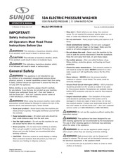SNOWJOE Sunjoe SPX1500-Q Operator's Manual