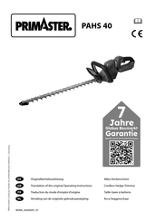 PrimAster PAHS 40 Translation Of The Original Operating Instructions