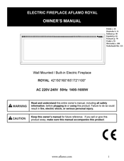 AFLAMO ROYAL 100 Owner's Manual