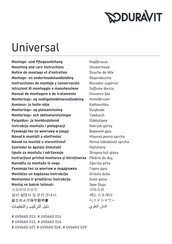 DURAVIT Universal UV0660 027 Mounting And Care Instructions