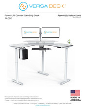 VersaDesk PowerLift PLCSD6060-WW-APP Assembly Instructions Manual