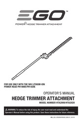Ego Power+ HTA2020 Operator's Manual