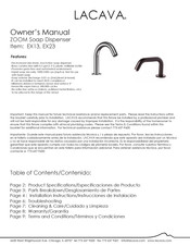 Lacava EX13-44 Owner's Manual