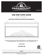 Paramount Fitness EF10219 Use And Care Manual