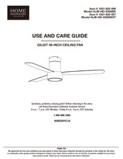 Home Decorators Collection GILGIT LIB-HD-0306WHT Use And Care Manual