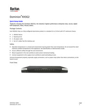 LEGRAND Raritan Dominion KX3G2 Quick Setup Manual