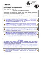 eurodib T-G24 Installation And Operation Instruction Manual