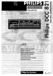 Philips DCC 821 Operating Instructions Manual