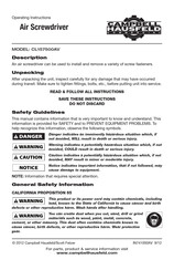 Campbell Hausfeld CL157500AV Operating Instructions Manual