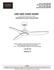 Home Decorators Collection SHOGRAN LIB-HD-0291TK Use And Care Manual