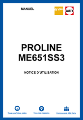 Proline ME651SS3 Manual