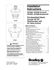 Bradley WF2508 Installation Instructions Manual