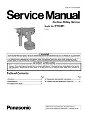 Panasonic EY1HD1 Service Manual
