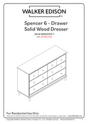 Walker Edison Spencer BR6DDDRCA-T Assembly Instructions Manual