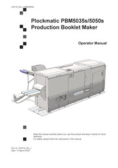Plockmatic PBM5050s Operator's Manual