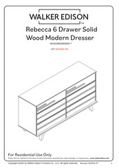 Walker Edison Rebecca BR6DREBDRBLNP-T Assembly Instructions Manual